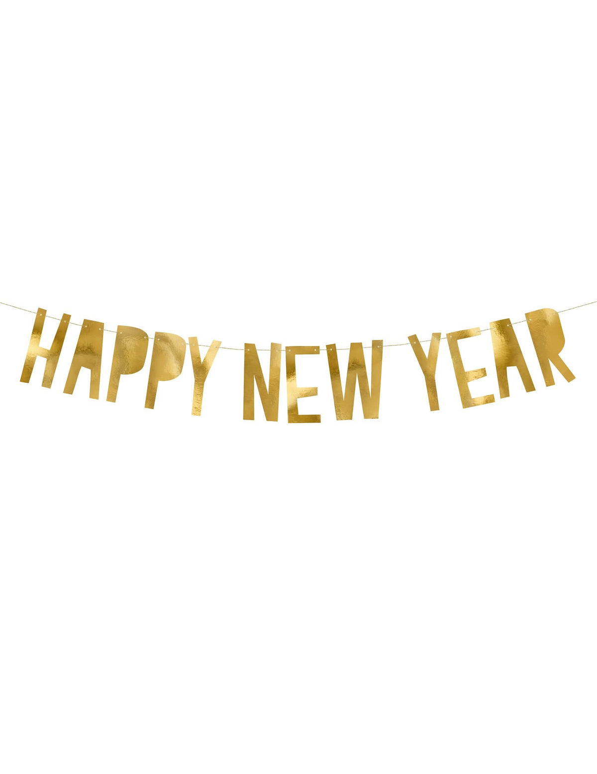 Kartonová girlanda Happy New Year pro zlatou párty dekoraci