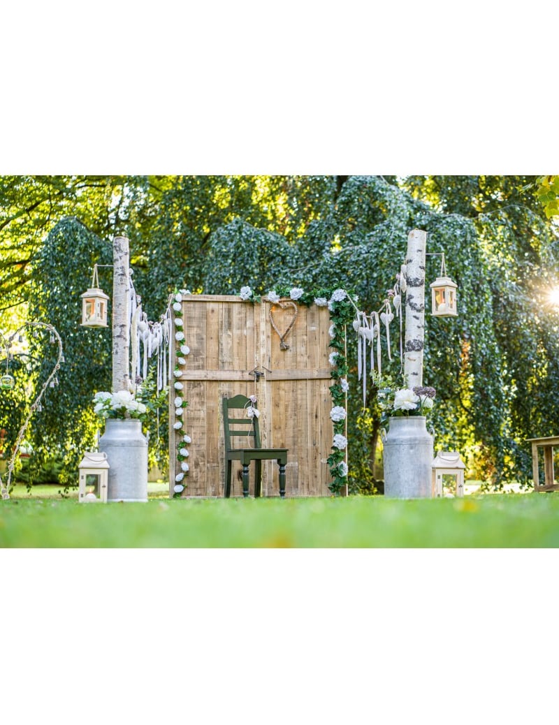 Květinová girlanda z bílé hortenzie 220 cm na svatbu