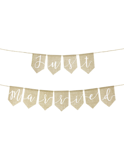 Girlanda z juty novomanželů 185 x 23 cm