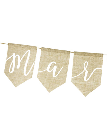 Girlanda z juty novomanželů 185 x 23 cm