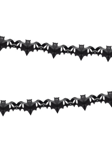 Černá netopýří papírová girlanda 4 m halloween dekorace