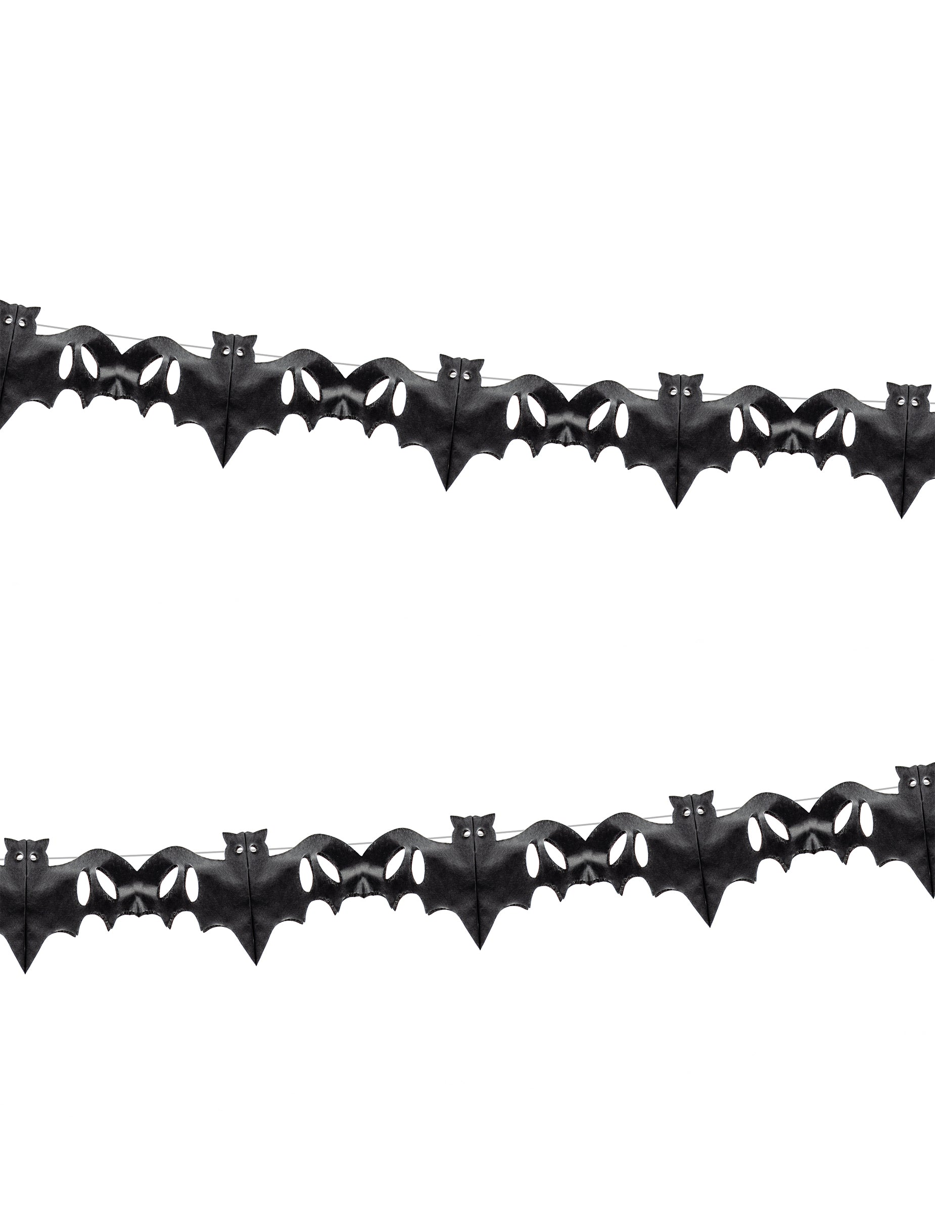 Guirlande en papier chauve-souris pour décoration Halloween noire