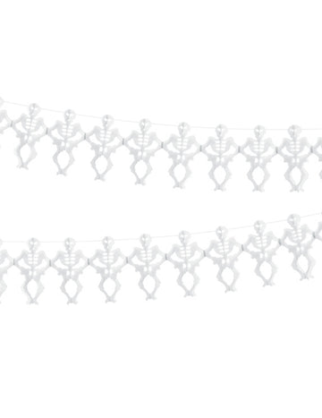 3m bílá kostěná papírová girlanda na Halloween
