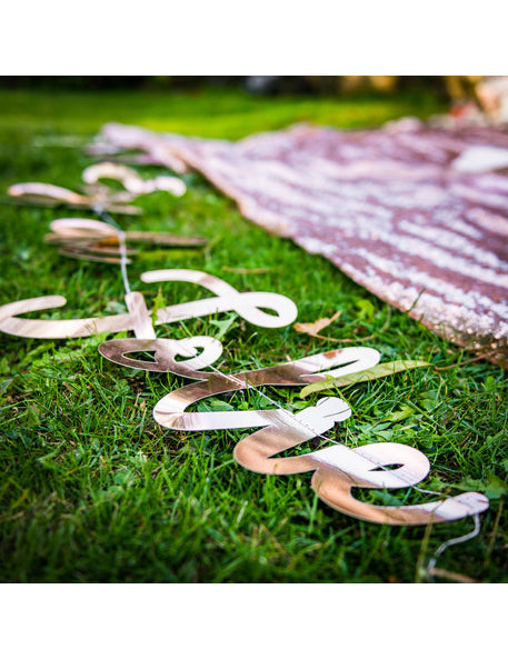 Bláznivá girlanda na párty se svobodou z růžového zlata 1,10m