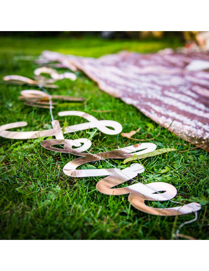 Bláznivá girlanda na párty se svobodou z růžového zlata 1,10m