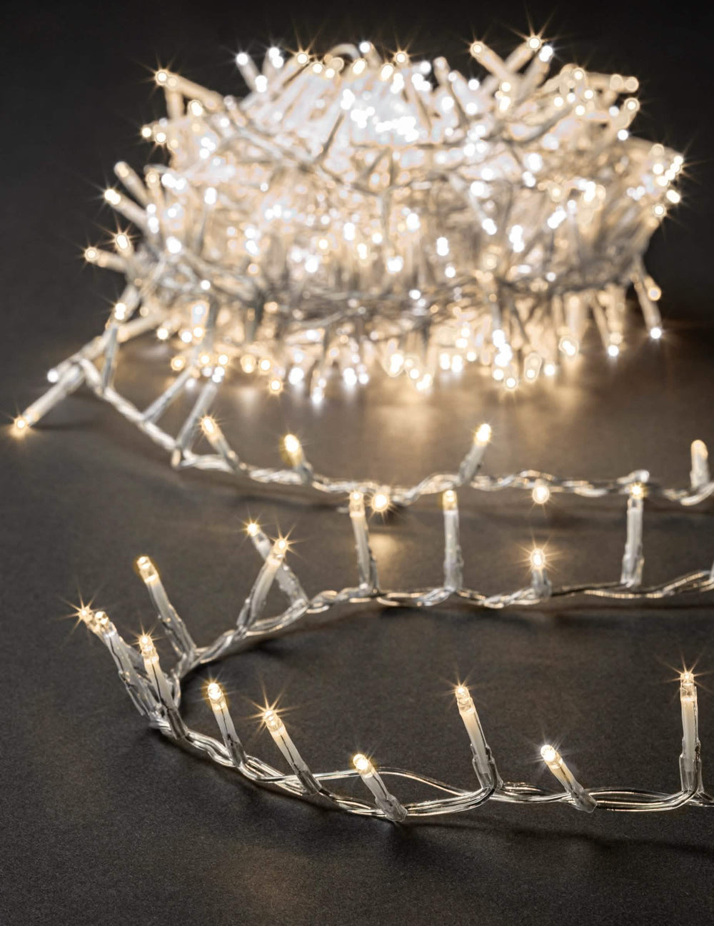 Světelná girlanda pro venkovní použití bílá s 500 LED a 8 efekty