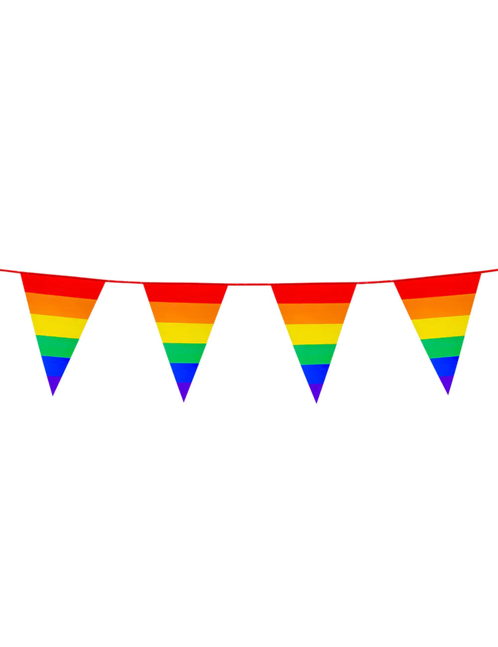 Guirlande fanion arc en ciel pour fête multicolore 10 mètres