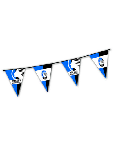 Guirlande fanion en plastique Atalanta bleue et noire