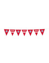 Guirlande fanions en plastique FC Bayern Munich pour supporters rouge et blanc