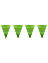 Guirlande fanions vert métallique pour fête vert brillant