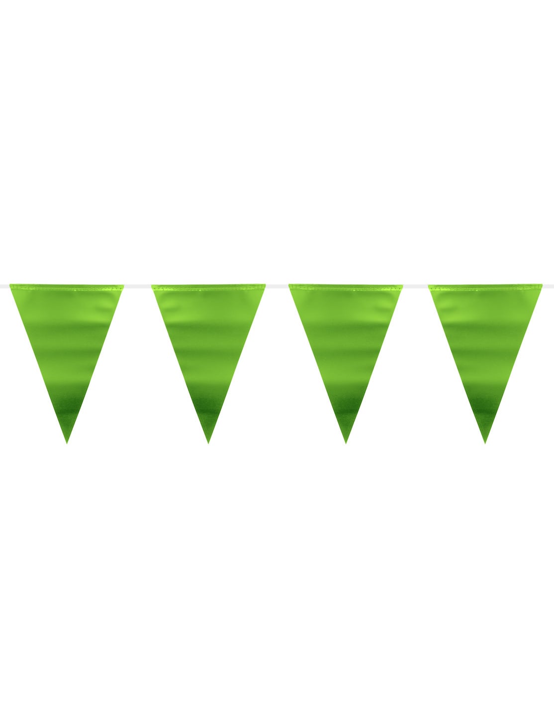 Guirlande fanions vert métallique pour fête vert brillant