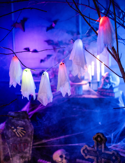 Halloweenský světelný duch Garland 150 cm