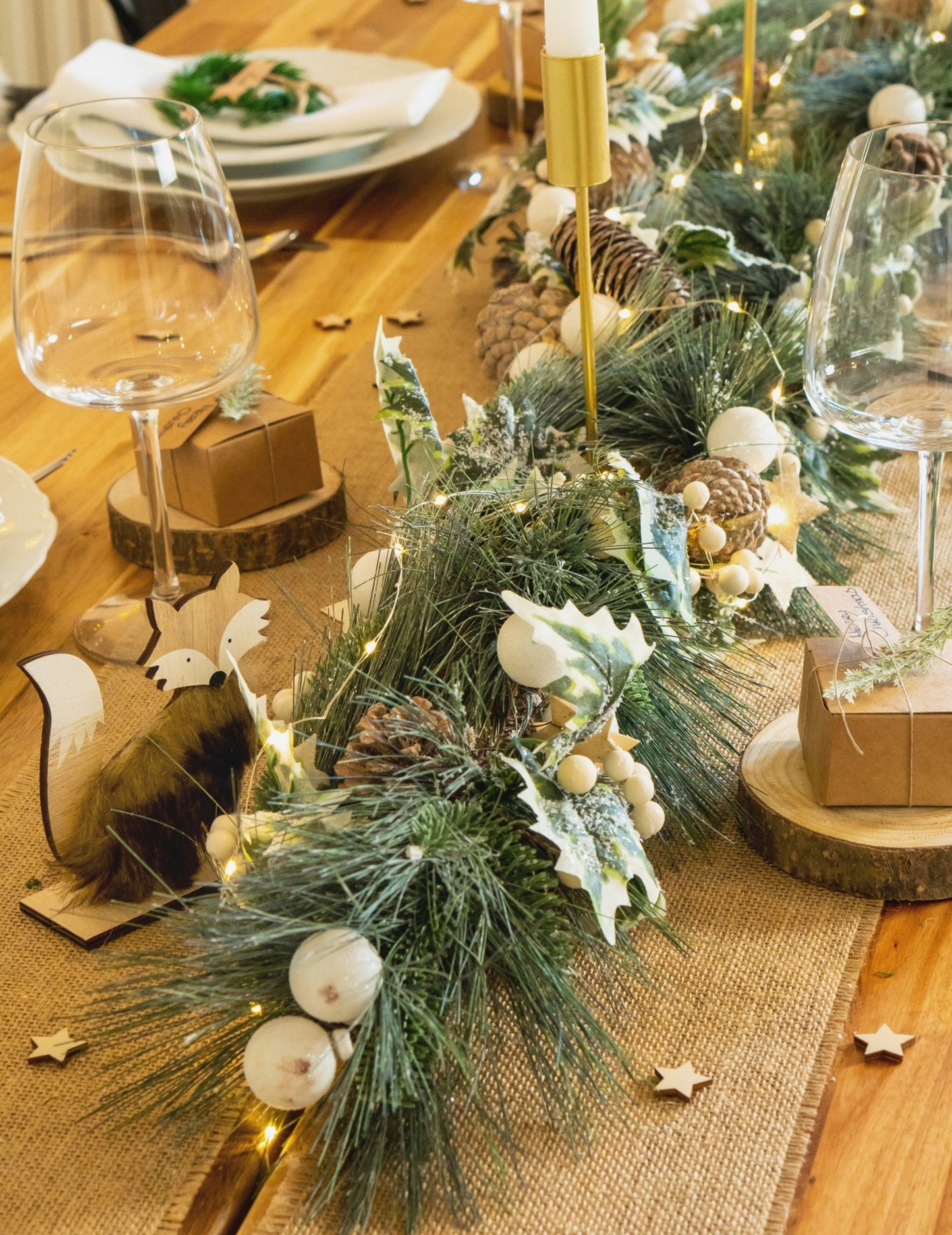 Zelená zeleň a šišková girlanda 1 m vánoční dekorace