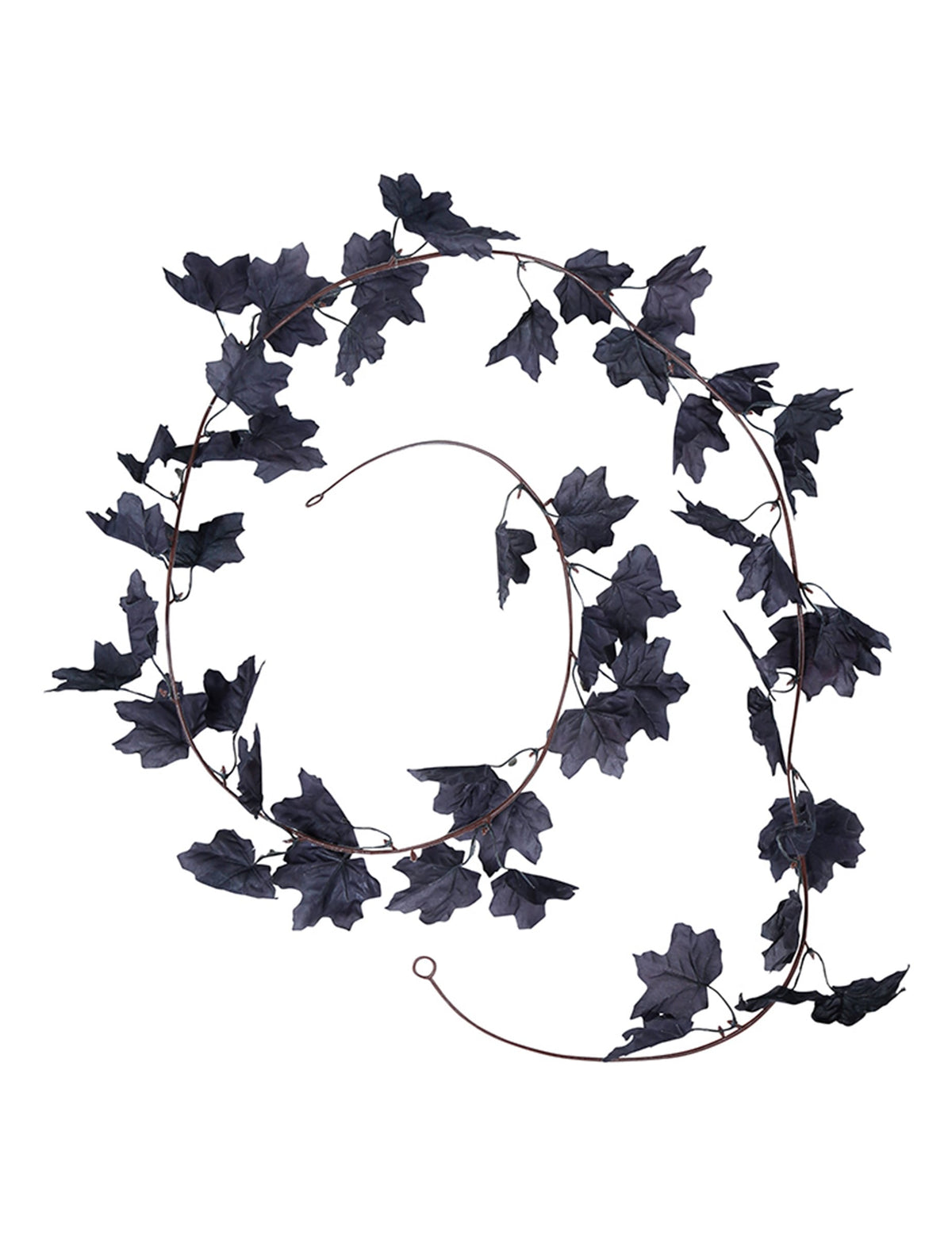 Guirlande de feuilles pour décoration d'Halloween noire