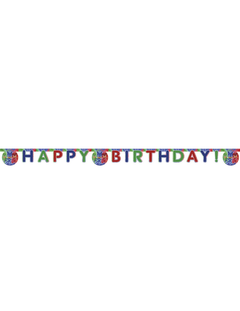 Přehled girlandy Happy Birthday Pyžamoví hrdinové