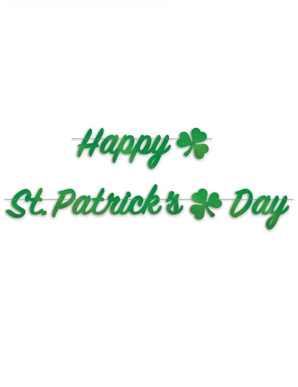 Zelená girlanda Happy St Patrick's Day s trojlístky