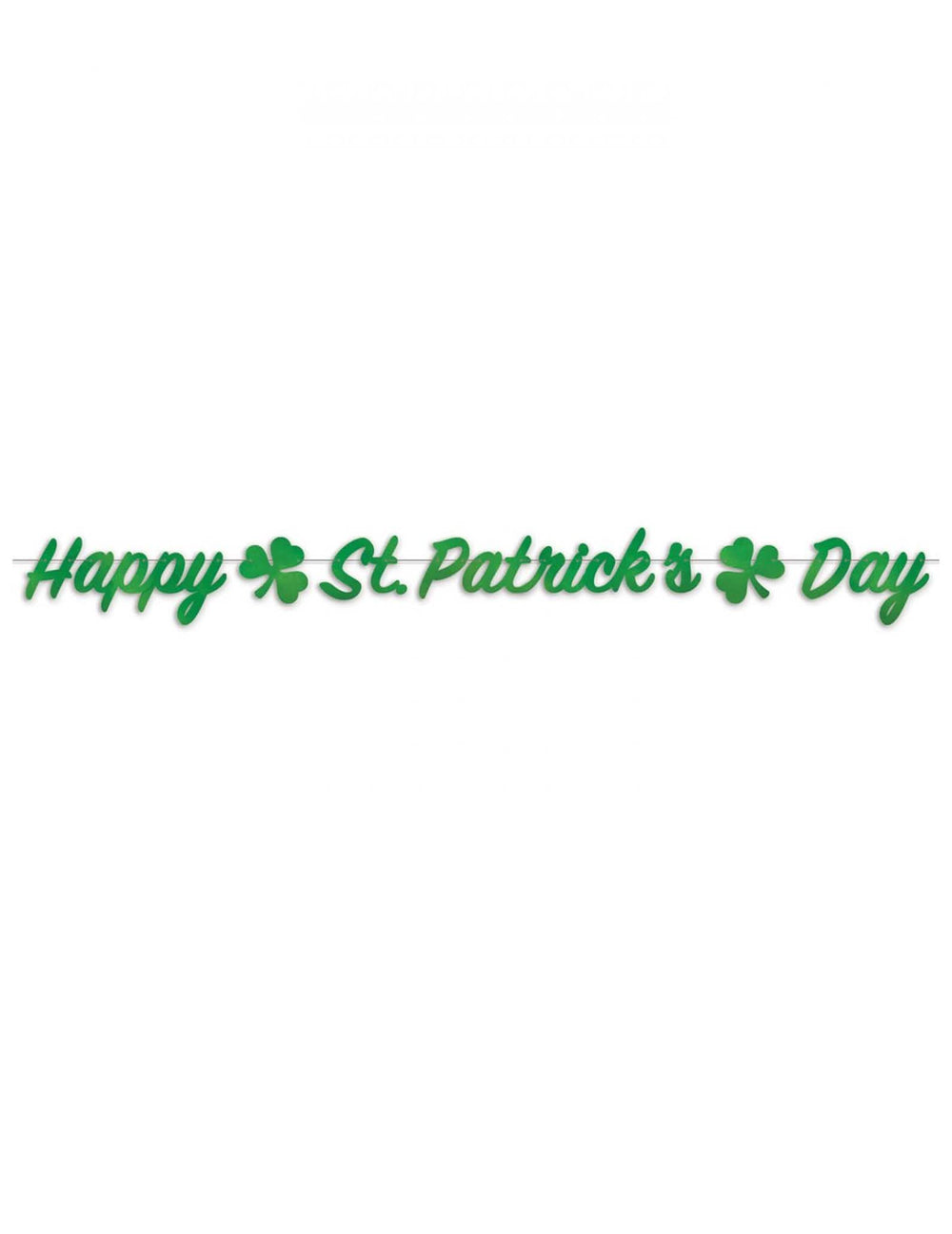 Pohled zepředu na girlandu Happy St Patrick's Day