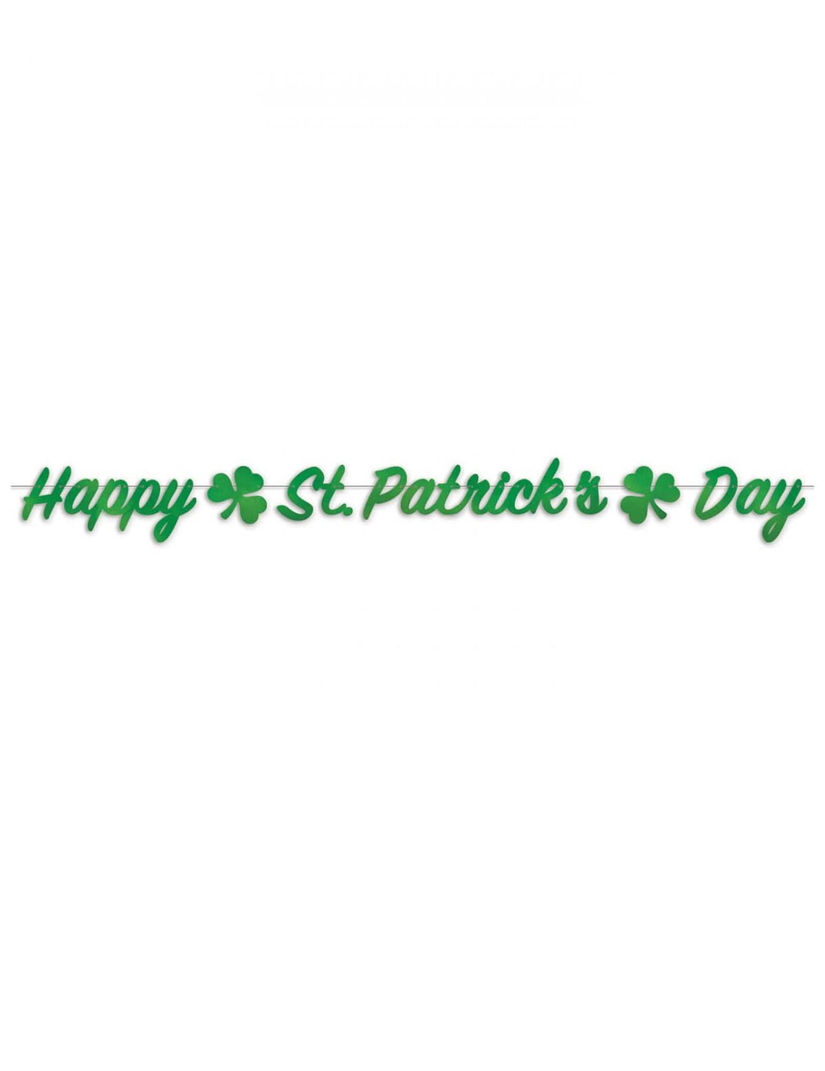 Pohled zepředu na girlandu Happy St Patrick's Day