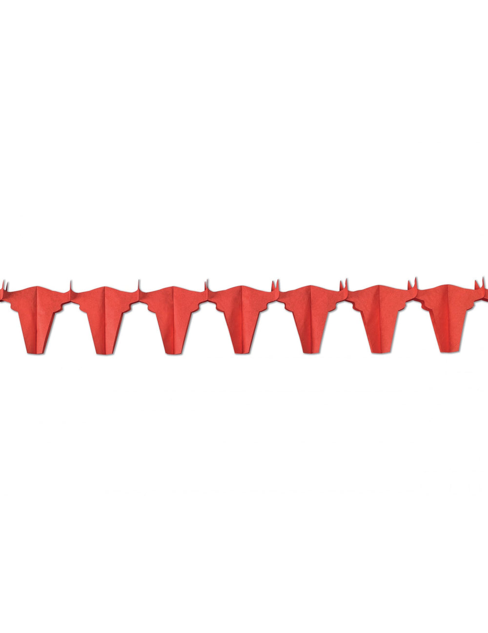 Guirlande papier ignifugé taureau pour fête rouge