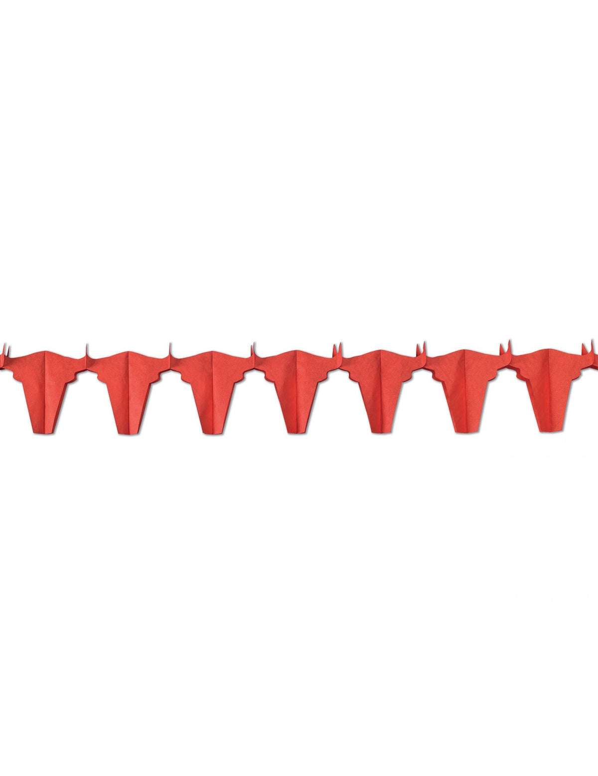 Guirlande papier ignifugé taureau pour fête rouge