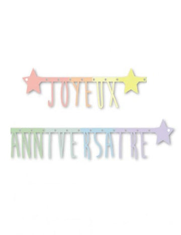 Pastelová kloubová girlanda k narozeninám 160 cm cm