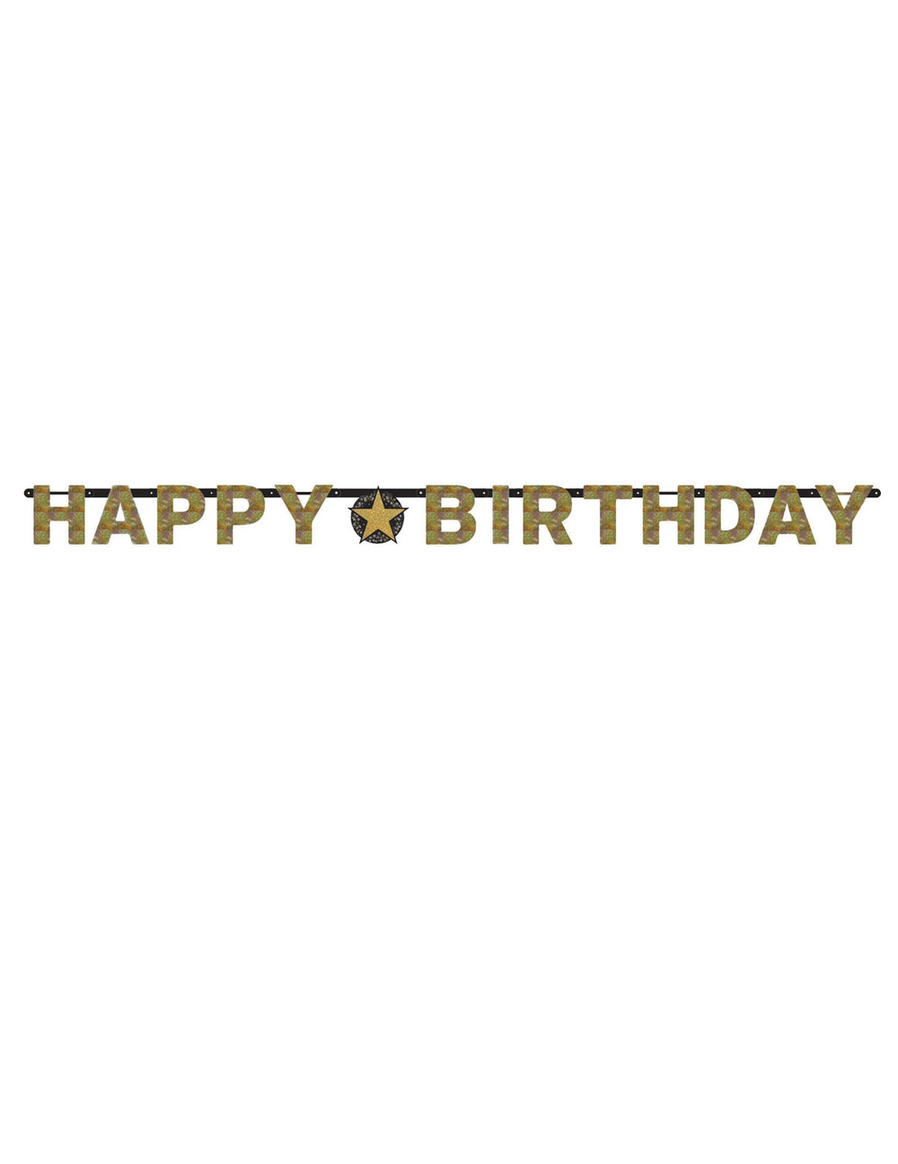 Vue d'ensemble de la guirlande lettres Happy Birthday Célébration Étincelante