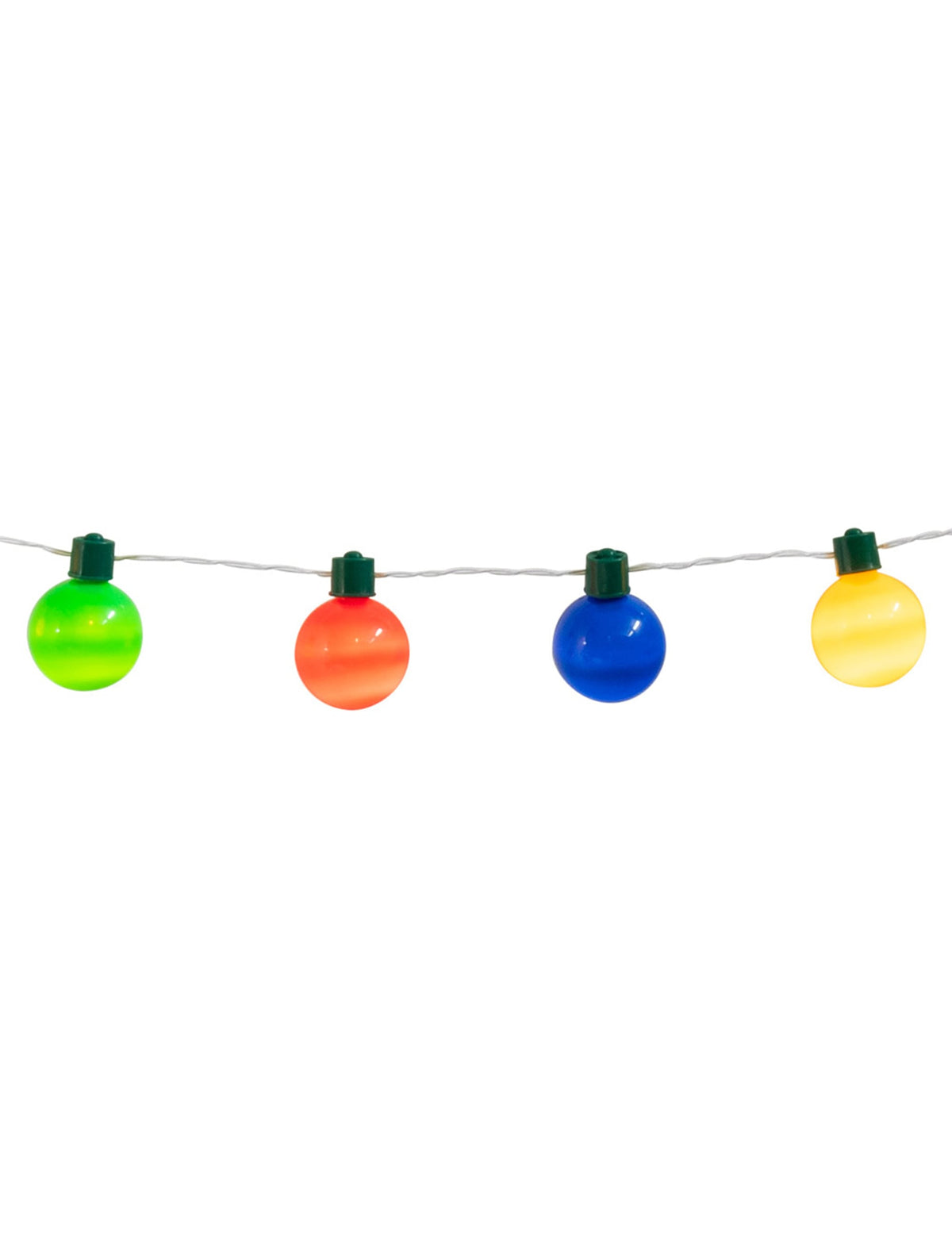 Détail des boules colorées de la guirlande lumineuse multicolore pour fête
