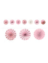 Guirlande de minis rosaces en papier Rose gold pour décoration de fête rose et or rose brillant