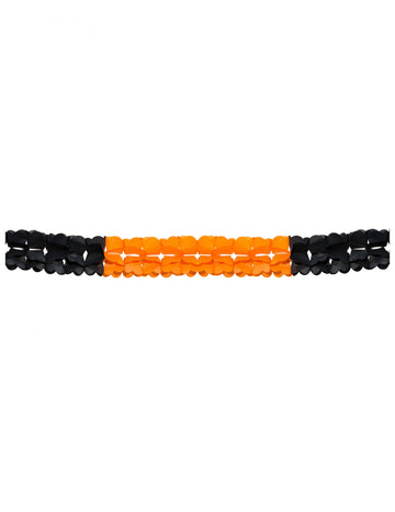 Oranžová a černá halloweenská girlanda