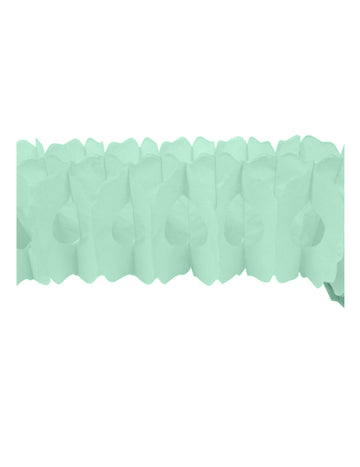 Guirlande papier zinnia pour décoration menthe