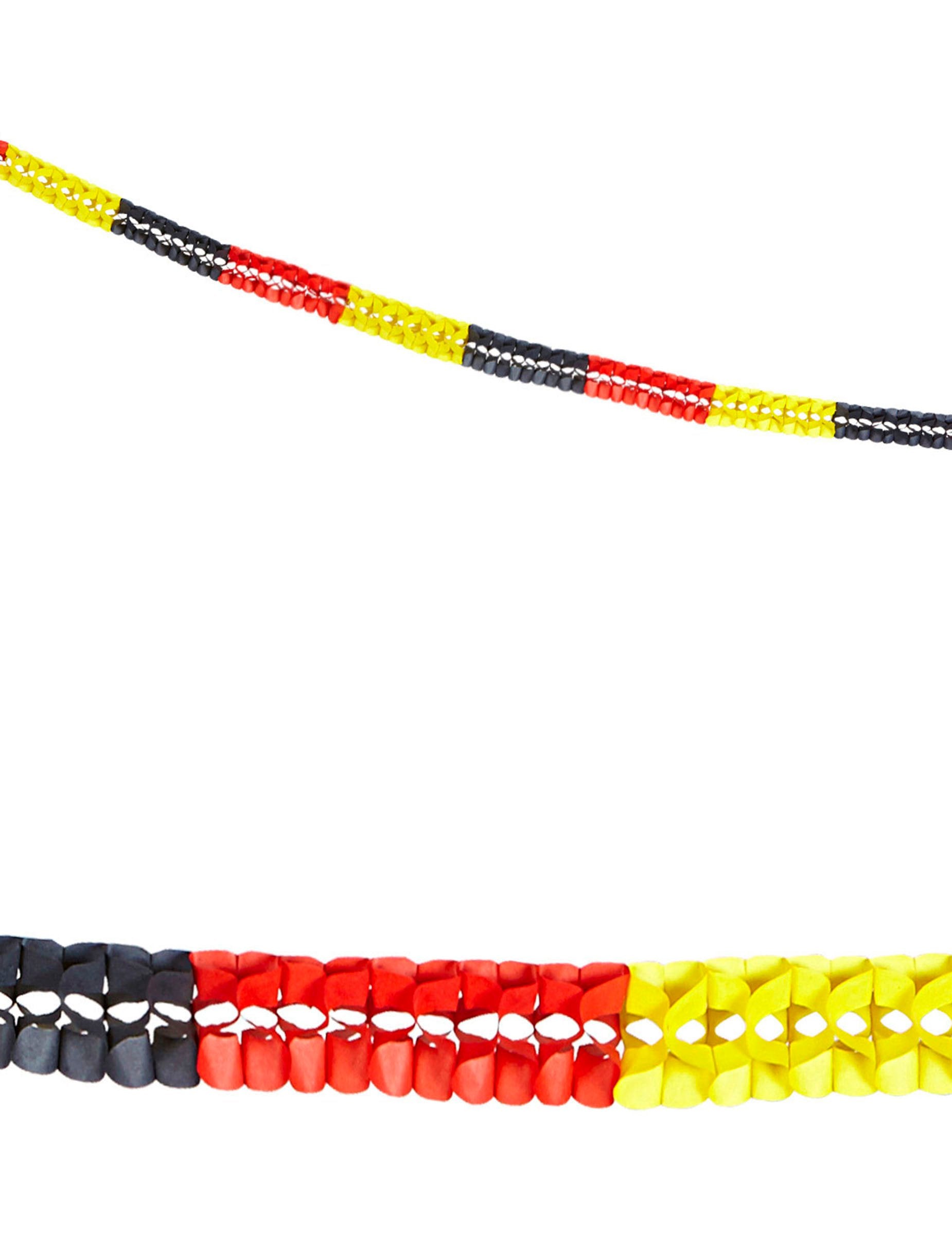 Guirlandes en papier Allemagne pour supporter noir rouge jaune