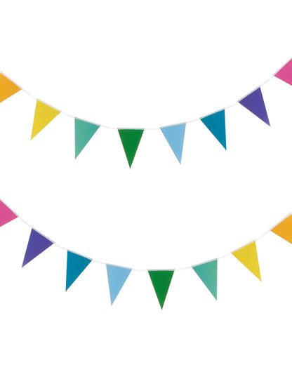 Guirlande petits fanions pour décoration de fête multicolore