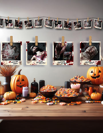 Tatort-Fotopapier-Girlande 2,74 m