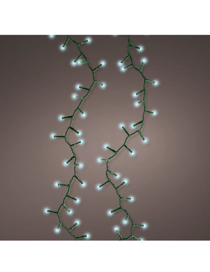 Bílý světelný řetěz 400 LED 10 m 
