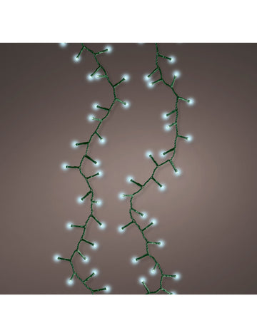 Bílý světelný řetěz 400 LED 10 m 