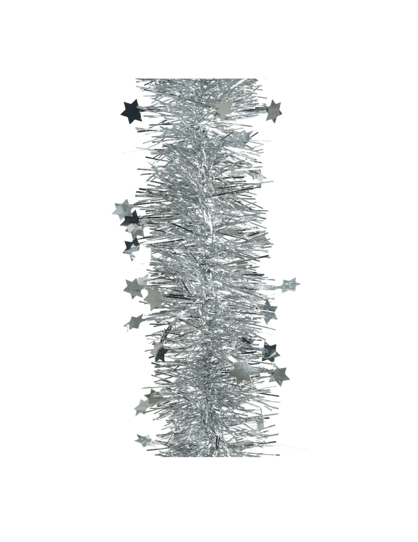 Stříbrná stromová girlanda s hvězdami 270 cm Vánoční dekorace