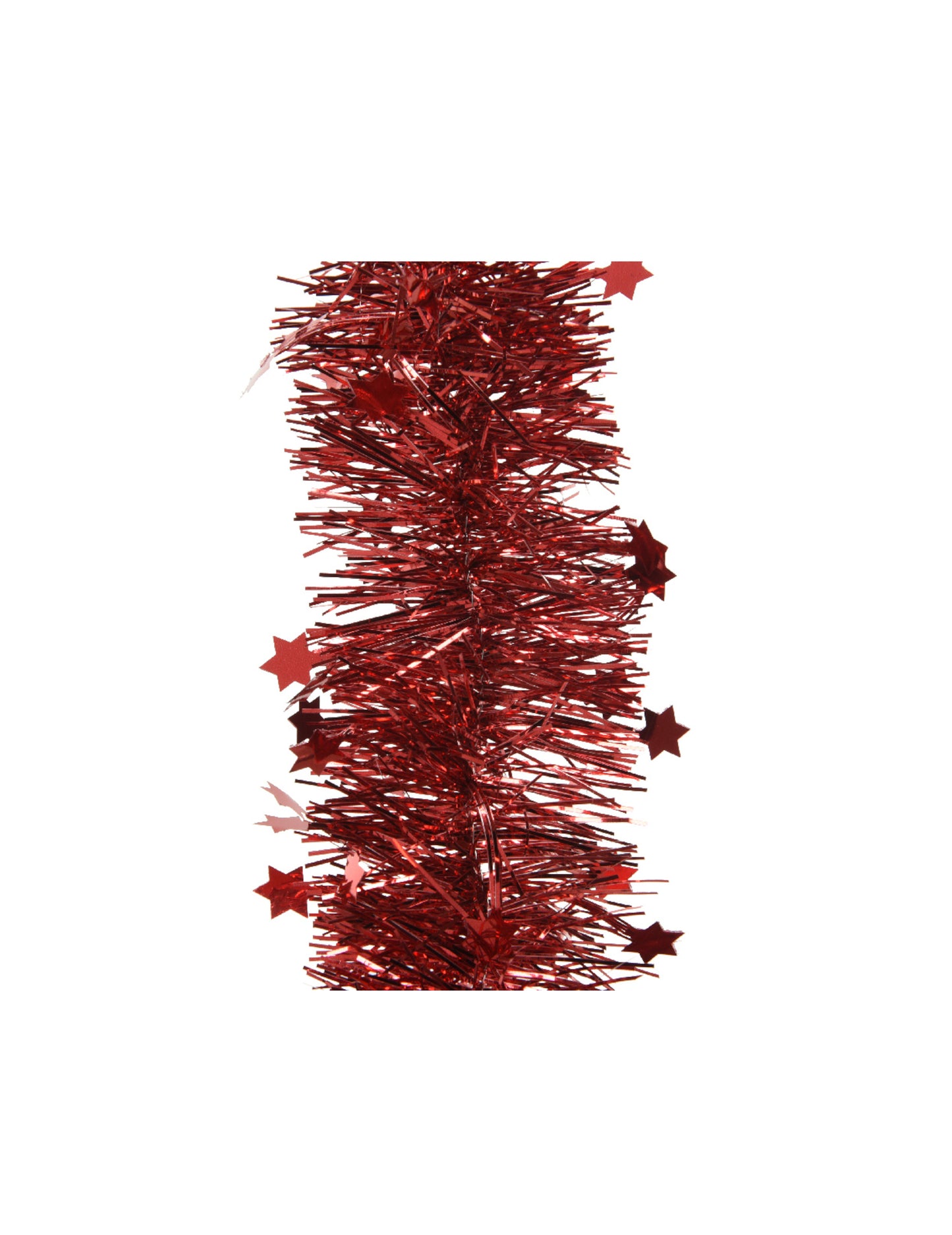 Červená vánoční girlanda s hvězdami 270 cm