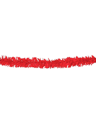 Guirlande rouge en plastique pvc ignifugée