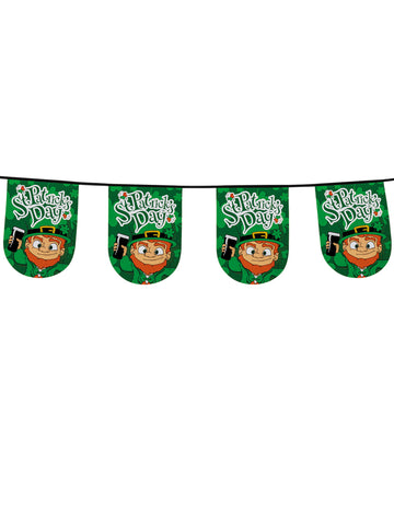 Guirlande Saint Patrick's day pour fête verte avec motif de leprechaun