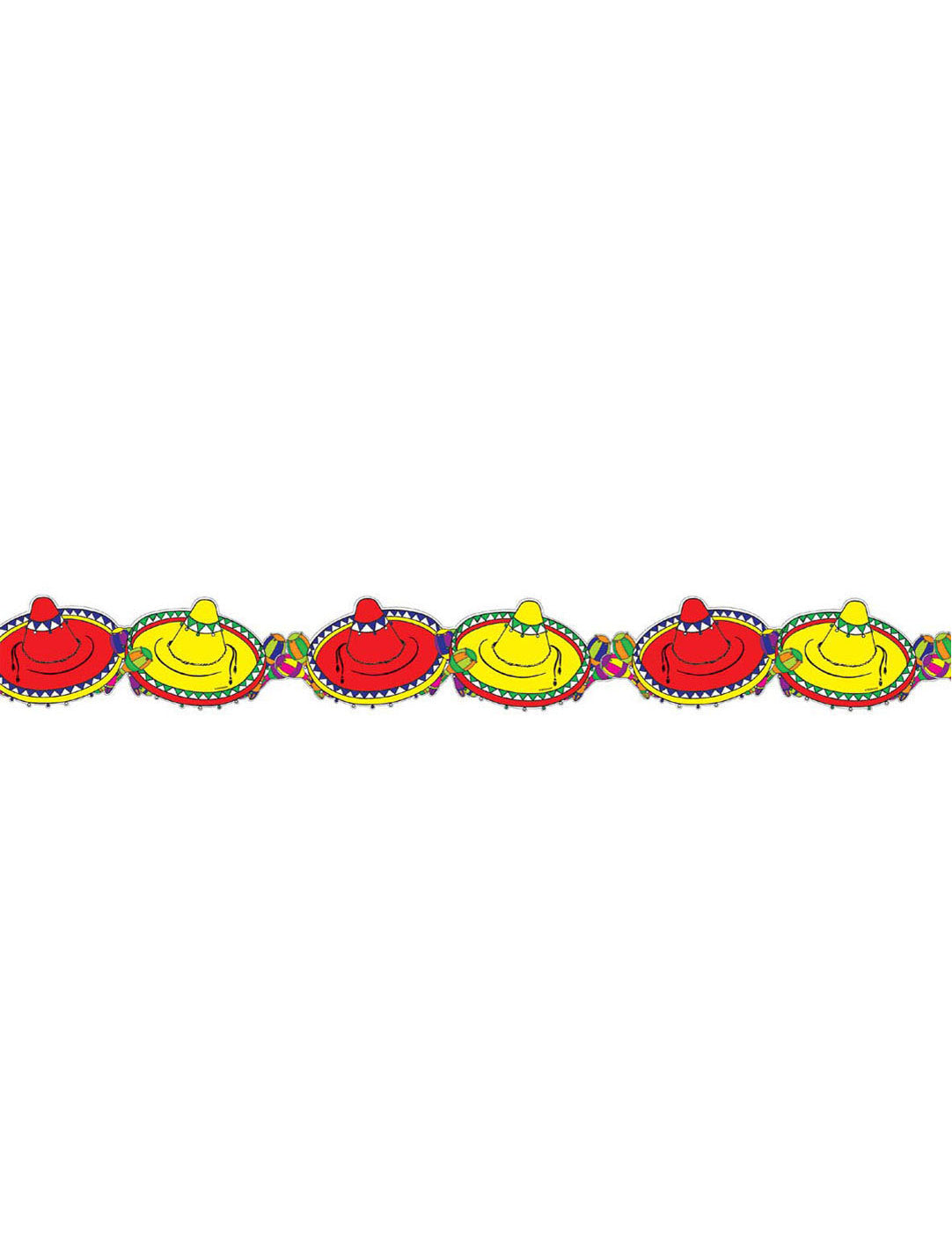 Mexico Paper Garland Sombreros 3 m