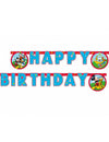 Guirlande Happy Birthday Mickey pour enfant bleue et rouge
