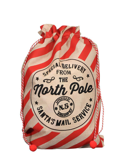 Pruhovaný vánoční pytel 50 x 70 cm 