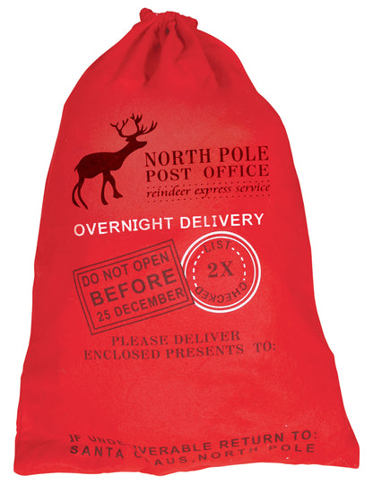 Červený Santovský pytel 65 x 45 cm