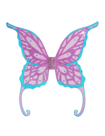 Tyrkysová a fialová vílí křídla 85 x 88 cm