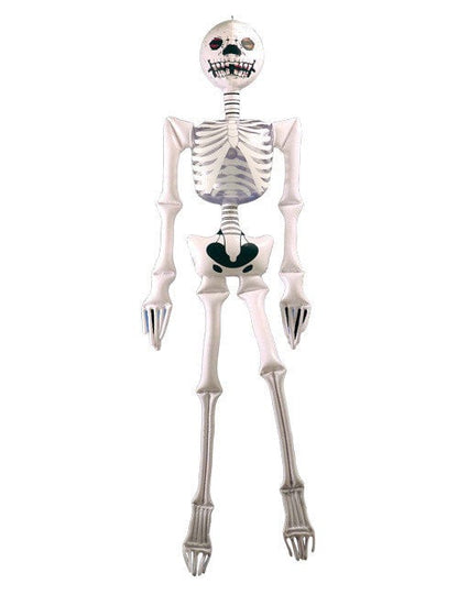 Décoration squelette gonflable pour Halloween blanc et noir
