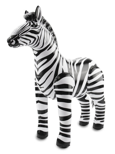 Zèbre gonflable safari pour fête noir et blanc