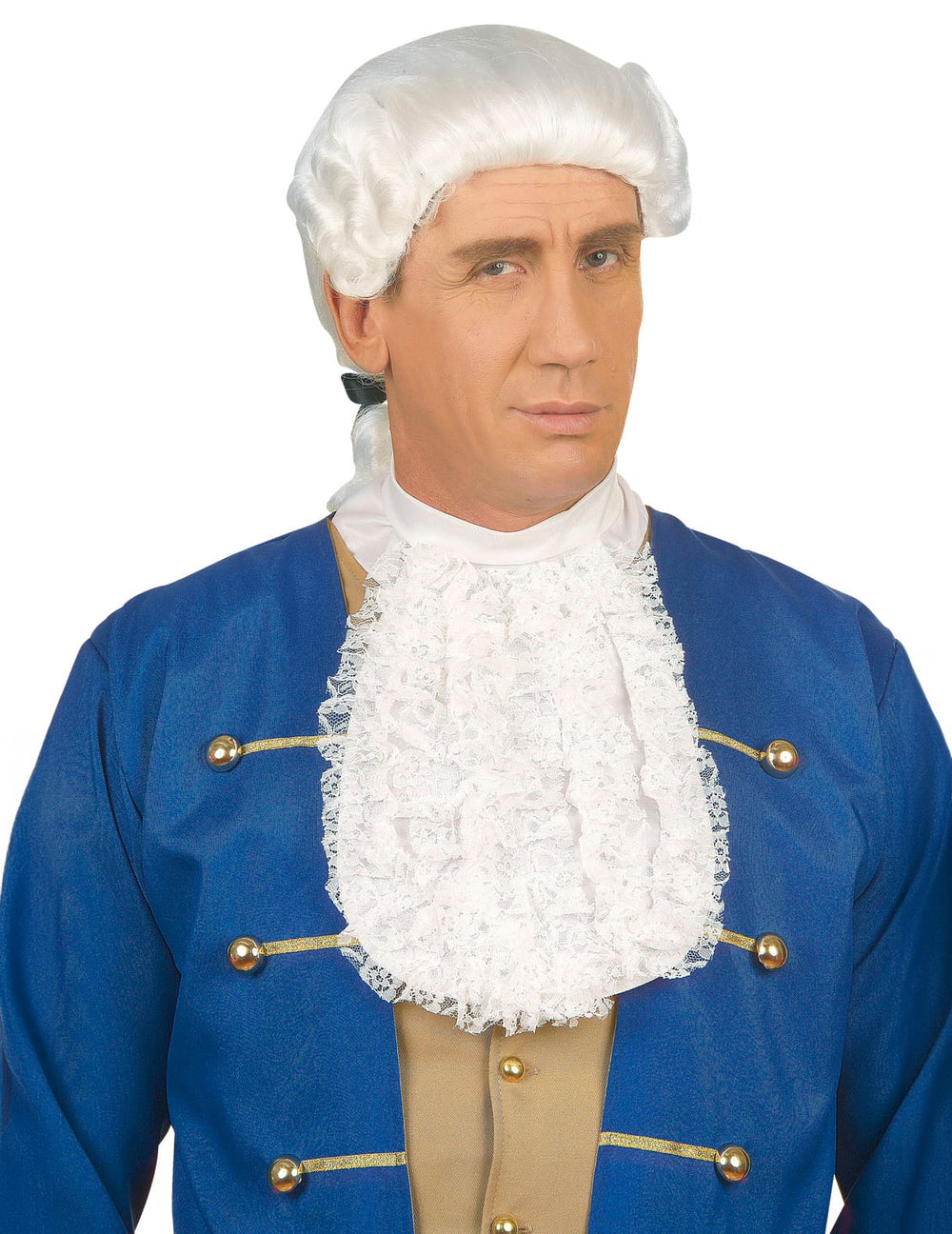 Jabot dentelle pour adulte blanc