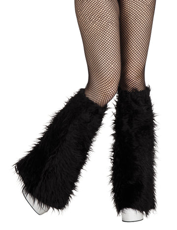 Beinstulpen aus Fell schwarz