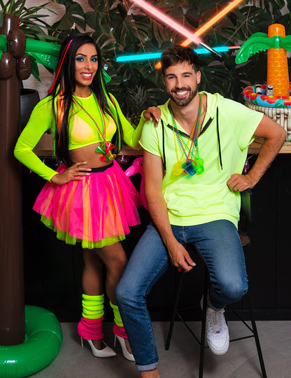 Fluo žluté legíny Žena