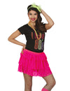Jupe 80's pour femme rose néon